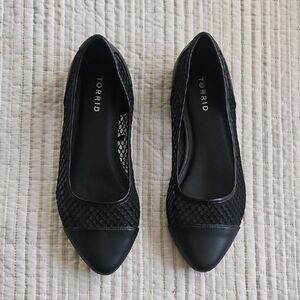 Torrid Black Mesh Flats 7W